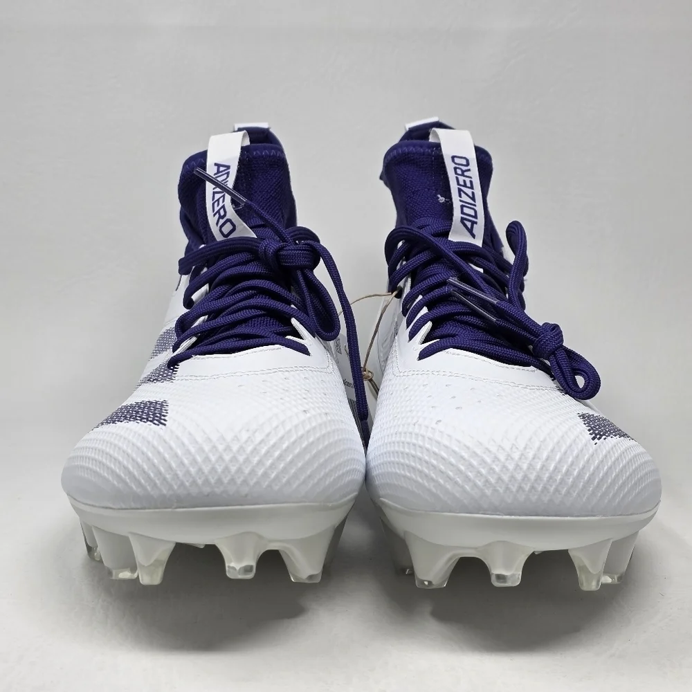 adidas adizero Impact Football Cleats Team Purple White IF2480 Men’s Size 16 New